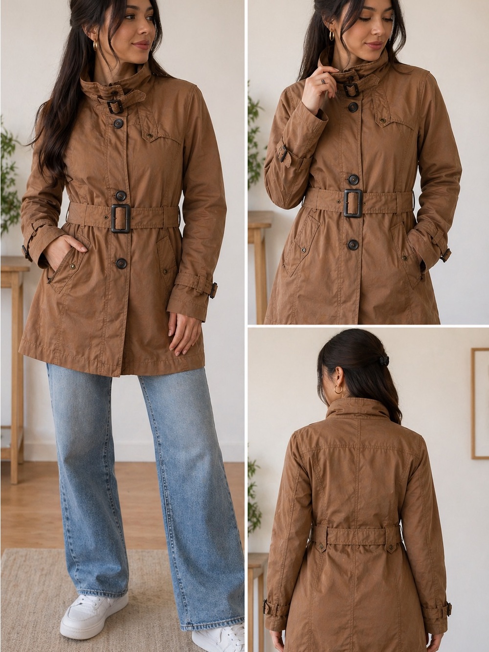 BB Dakota Tan Belted Trench Coat